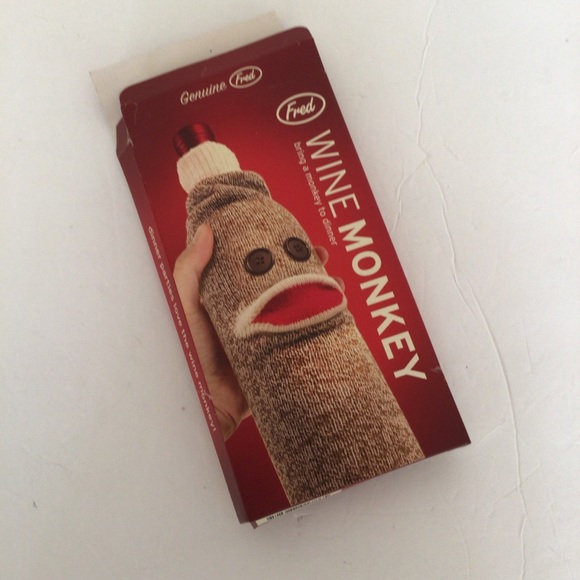 Genuine Fred WINE MONKEY Sock Monkey Bottle Caddy NWT - Picture 5 of 12